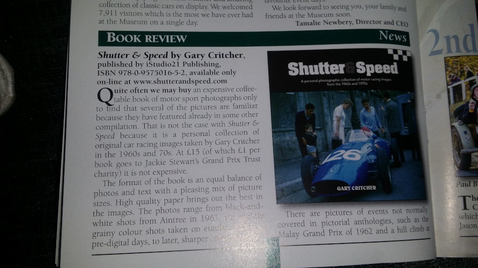 A review of the book 'Shutter & Speed Volume 1'.